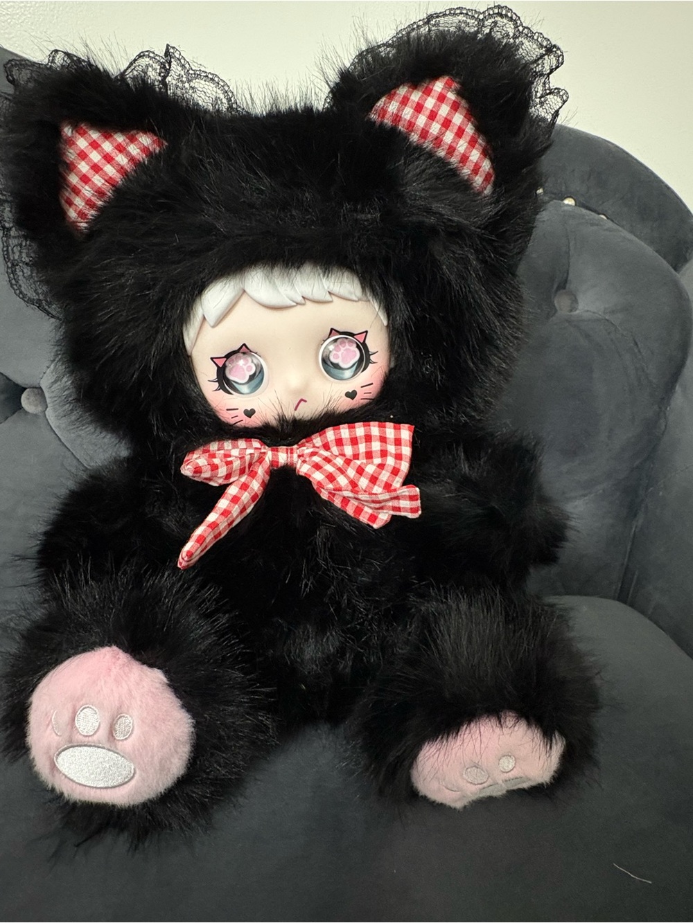YUNNI 600% Together With You Confirmed Black Cat With Cat Face Rare Eyes Pattern